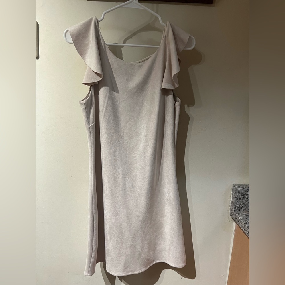 Tan suede dress